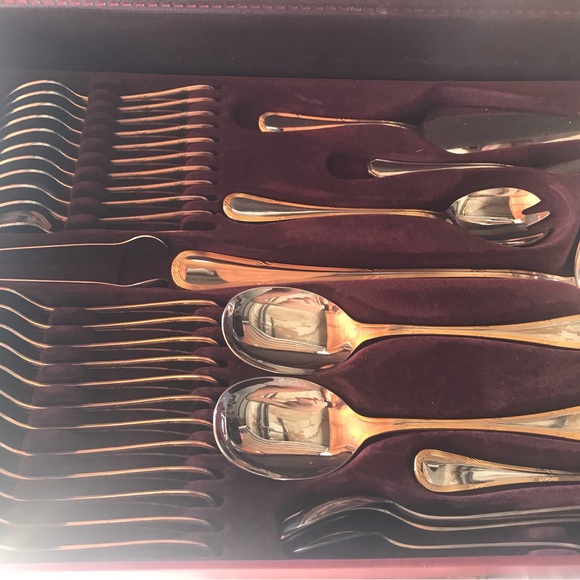 Bestecke 72 piece 2324 k gold 10/18 in a briefcase! Made in Germany - Picture 3 of 4